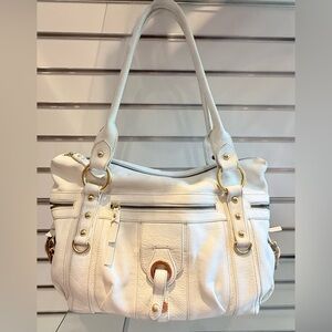 Elegant Charles David White Leather Tote Bag - NWOT